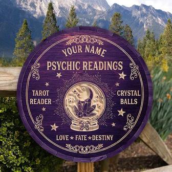 Psychic Reading Custom Round Wood Sign - Thegiftio UK