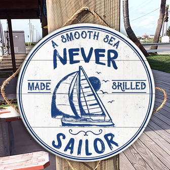 Sailor A Smooth Sea Round Wood Sign - Thegiftio UK