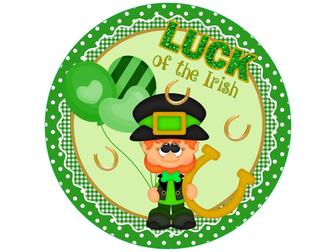 St Patrick's Day Leprechaun Luck Round Wood Sign Home Decoration Waterproof - Thegiftio UK