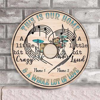 This Is Our Home Custom Round Wood Sign - Thegiftio UK