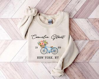 Bike Floral Embroidered Sweatshirt Crewneck Sweatshirt For Men And Women | Mazezy