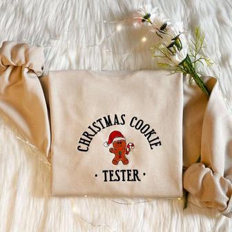 Embroidered Christmas Cookie Baker Gingerbread Sweatshirt Gift For Christmas | Mazezy CA