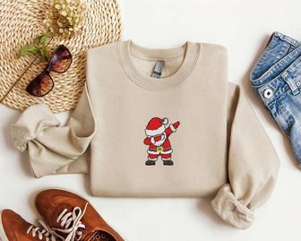Embroidered Christmas Sweatshirt Embroidered Santa Sweatshirt, For Christmas | Mazezy UK