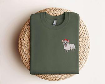 Embroidered Corgi Ghost Dog Christmas Sweatshirt, Gift For Christmas | Mazezy