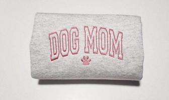 Embroidered Dog Mama Sweatshirt, Embroidered Christmas Sweatshirt Gift For Mother | Mazezy