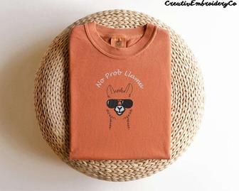 Embroidered Funny Lama Comfort Colors Sweatshirt, Best Gift For Family | Mazezy UK
