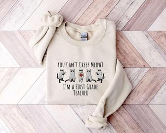 Ghost Cat Embroidered Sweatshirt Crewneck Sweatshirt For Men Women | Mazezy