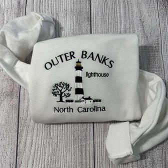 Outer Banks of North Carolina Embroidered Sweatshirt Crewneck Sweatshirt For Family | Mazezy CA
