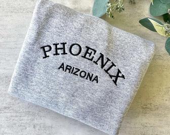 Phoenix Arizona Embroidered Sweatshirt Crewneck Sweatshirt Gift For Family | Mazezy AU