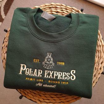 Polar Express Christmas Embroidered Sweatshirt, Best Gift For Christmas | Mazezy