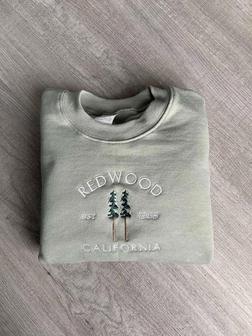 Redwood Embroidered Sweatshirt Crewneck Sweatshirt Best Gift For Family | Mazezy