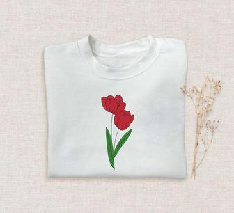 Rose Embroidered Halloween Sweatshirt Crewneck Sweatshirt For Men Women | Mazezy AU