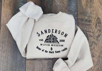 Sanderson Witch Museum Embroidered Sweatshirt Crewneck Sweatshirt For Family | Mazezy