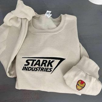 Stark Industries Embroidered Sweatshirt Crewneck Sweatshirt Gift For Family | Mazezy