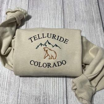 Telluride Colorado Embroidered Sweatshirt Crewneck Sweatshirt For Men Women | Mazezy CA