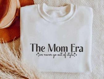 The Mom Era Embroidered Sweatshirt Crewneck Sweatshirt For Men And Women | Mazezy AU