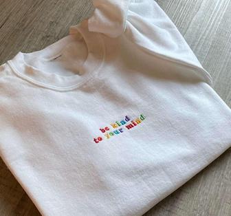 Trendy Quote Embroidered Sweatshirt Crewneck Sweatshirt Best Gift For Family | Mazezy AU