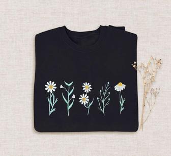 Wildflowers Embroidered Sweatshirt Crewneck Sweatshirt For Family | Mazezy AU