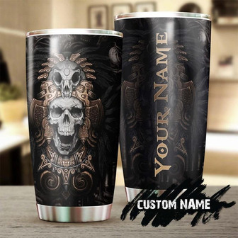 3D Native Skull Warrior Personalized Fancy Unique Tumblerskull Tumblerskull Birthday Gift Christmas Gift For Her For Him - Thegiftio UK