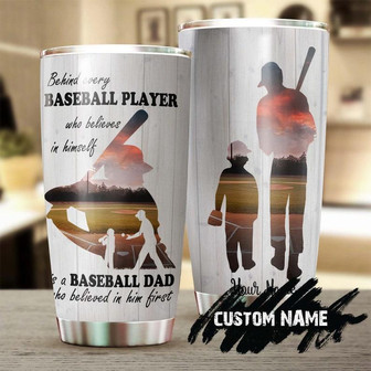A Baseball Dad Always Be With You Personalized Tumblerbirthday Christmas Gift Father'S Day Gift For Baseball Dad From Son - Thegiftio