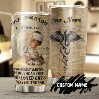 A Girl Nurse Loves Cat Vintage Personalized Nurse Tumblerfunny Nurse Tumblerappreciation Nurse Giftnurse Thank You Giftgift For Nurse - Thegiftio UK