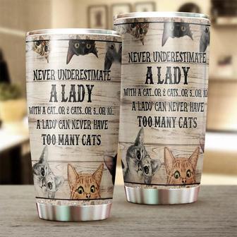 A Lady Can Never Have Too Many Cats Personalized Tumblercat Tumbler Gift For Cat Mommother'S Day Gift Gift For Cat Lover For Cat Lagy - Thegiftio UK