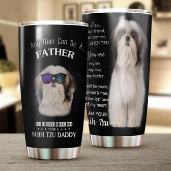 A Real Man Shiz Tzu Father Tumblercustom Dog Tumbler Father'S Day Gift For Shih Tzu Dad Gift For Shih Tzu Loverdog Travel Mug - Thegiftio UK