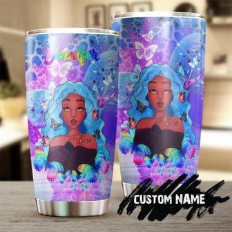 African Cute Princess Butterfly Personalized Tumblerafrican Tumbler Birthday Gift Christmas Gift For African Friendafrican Present - Thegiftio UK