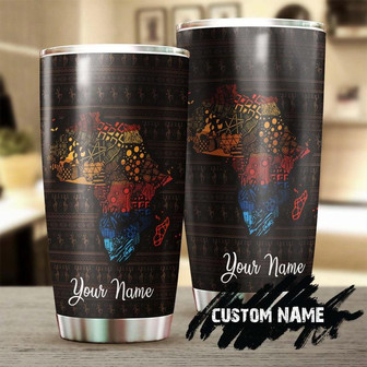 African Map Tribe Style Personalized Tumblerafrican Tumbler Birthday Gift Christmas Gift For African Friendafrican Present - Thegiftio