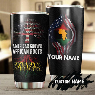 African Root American Grown Personalized Tumblerafrican Tumbler Birthday Gift Christmas Gift For African Friendafrican Present - Thegiftio