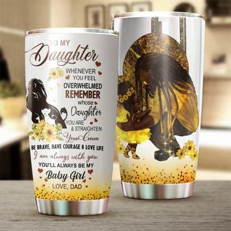 Afro Dad To Daughter I'M Always With You Be Brave Tumblerbirthday Gift Christmas Gift Father'S Day Gift For Daughter From Dad - Thegiftio UK