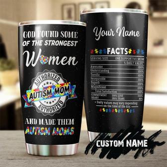 Autism Mom Strongest Woman Personalized Steel Tumbler Autism Tumbler Mother'S Day Gift Gift For Autism Parent Gift For Autism Child - Thegiftio UK