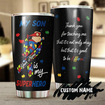 Autism Thank You Son Personalized Stainless Steel Tumbler Autism Tumbler Autism Gift Gift For Autism Son Gift For Autism Child - Thegiftio UK