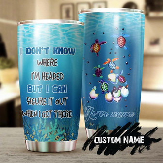 Baby Sea Turtle Hatching On The Beach Personalized Tumblerturtle Presentunique Tumblerbirthday Gift Christmas Gift For Turtle Lover - Thegiftio UK