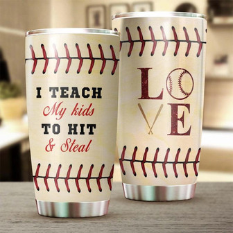 Baseball Dad I Teach My Son Hit And Steal Happy Father'S Day Birthday Christmas Gift Father'S Day Gift For Dad From Son From Daughter - Thegiftio