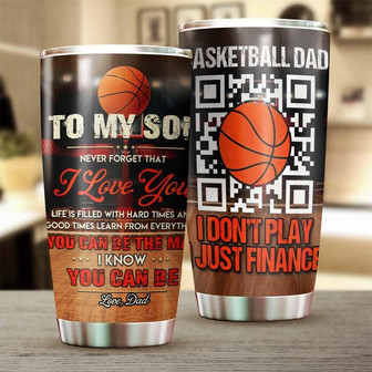 Baseball Dad To My Son Never Forget I Love You You Can Do It Personalized Tumblerbirthday Christmas Gift Day For Son From Dad - Thegiftio UK