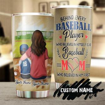 Baseball Mom Biggest Fan Of Her Son Personalized Tumblerbirthday Christmas Gift Mother'S Day Gift For Baseball Mom - Thegiftio UK