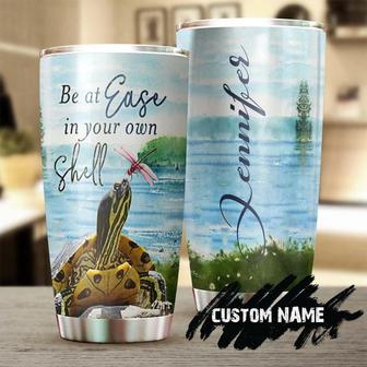 Be At Ease In Your Own Shell Personalized Tumblerturtle Presentunique Tumblerbirthday Christmas Gift For Turtle Lover - Thegiftio UK