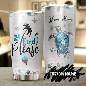 Beach Pleas Turtle Ocean Pearl Jewelry Style Personalized Tumblerturtle Presentunique Tumblerbirthday Christmas Gift For Turtle Lover - Thegiftio UK