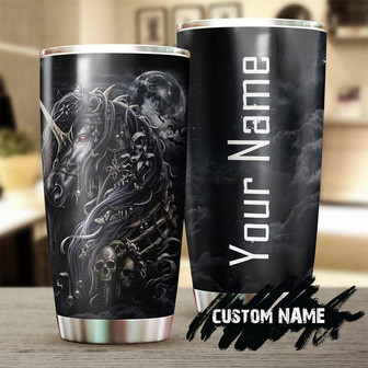 Beautiful Unicorn With Skull Unique Cool Personalized Fancy Unique Tumblerskull Tumblerskull Birthday Gift Christmas Gift For Her For Him - Thegiftio UK