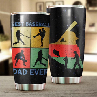 Best Baseball Dad Ever Tumblerbirthday Gift Christmas Gift Father'S Day Gift For Baseball Dad From Son From Daughter - Thegiftio UK