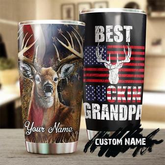 Best Buckin Grandpa Ever Deer Funny Personalized Tumblergrandpa Tumblerbirthday Gift Christmas Gift For Grandpa Grandfather - Thegiftio UK