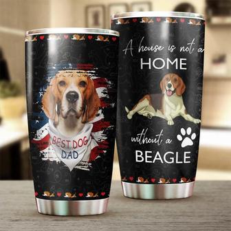 Best Dog Dad A House Is Not A Home Without A Beagle Tumblerbirthday Christmas Father'S Day Gift For Pug Dad Pug Lover - Thegiftio UK