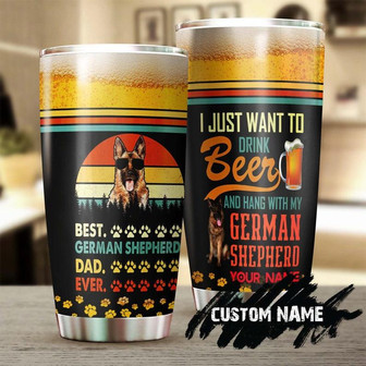 Best German Shepherd Dad Beer Personalized Dog Tumblerfather'S Day Gift German Shepherd Dad Giftgift For Dog German Shepherd Lover - Thegiftio UK