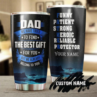 Best Gift For Dad Funny Children Personalized Tumblerbirthday Christmas Father'S Day Gift For Dad From Son Daughter - Thegiftio