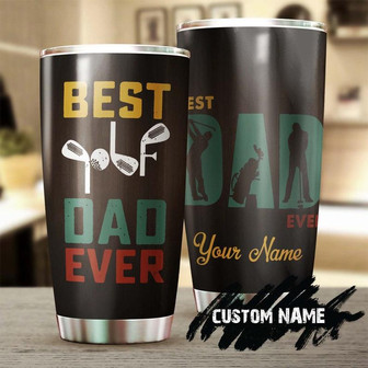 Best Golf Dad Ever Personalized Tumblerbirthday Christmas Father'S Day Gift For Gym Dad From Son Daughter - Thegiftio UK