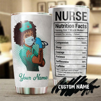 Black Nurse Strong Nurse Fun Factspersonalized Nurse Tumblerfunny Nurse Tumblerappreciation Nurse Giftnurse Thank You Giftgift For Nurse - Thegiftio UK