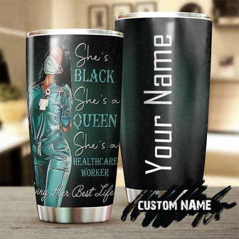 Black Pretty Nurse Personalized Nurse Tumblerfunny Nurse Tumblerappreciation Nurse Giftnurse Thank You Giftgift For Nurse - Thegiftio