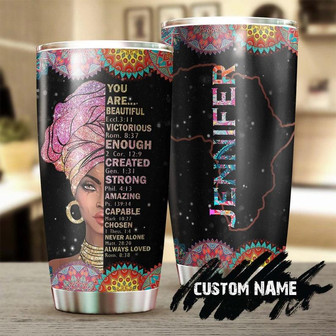 Gift For Black Women, Gift For Her Stainless Steel 20oz Tumbler, Faith Lover Catholic You Are Chosen Personalized Tumbler, black Women Tumbler Birthday Christmas Gift Black Women Present - Thegiftio UK