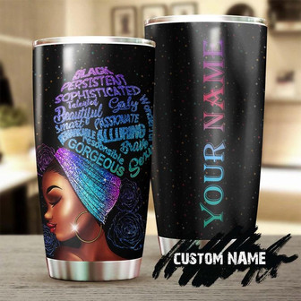 Black Woman Gorgeous Beautiful Hair Personalized Tumblerblack Women Tumbler Birthday Gift Christmas Gift Black Womenbw Present - Thegiftio UK